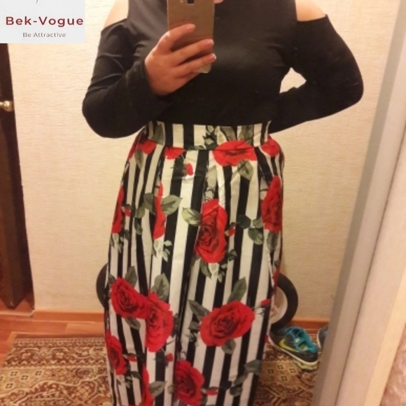 2PC Cold Shoulder Top & Maxi Skirt 3XL. - Picture 2 of 4